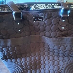 Vera Bradley Brown Quilted Diaper Shoulder Bag